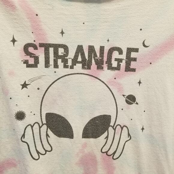 Black Matter Strange Graphic Tee  Alien Hot Topic Tie Dye Size L - Picture 5 of 7